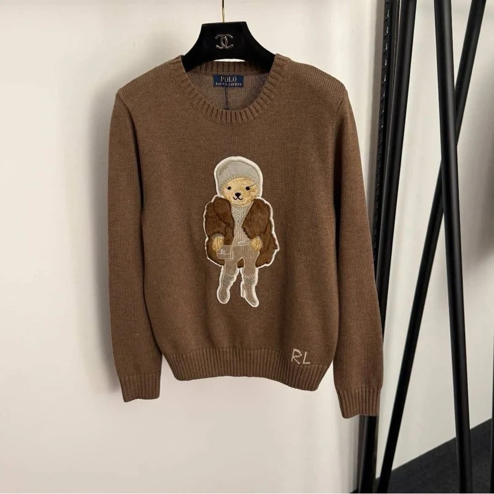 Ralph Lauren Brown Sweater with Bear Design - Picture 2 of 2